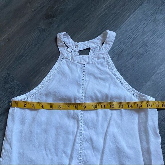 Anthropologie Top Cloth & Stone Embroidered White Minimalist XS Tencel - Picture 10 of 12